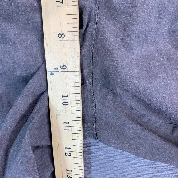 Eileen Fisher Pant Women 8 Gray Linen Cargo Taper Ankle Drawstring Stretch 32x24 - Picture 9 of 15